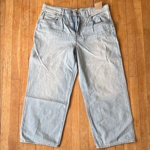 NWT Madewell Vintage Wide-Leg Crop Jeans in Light Blue